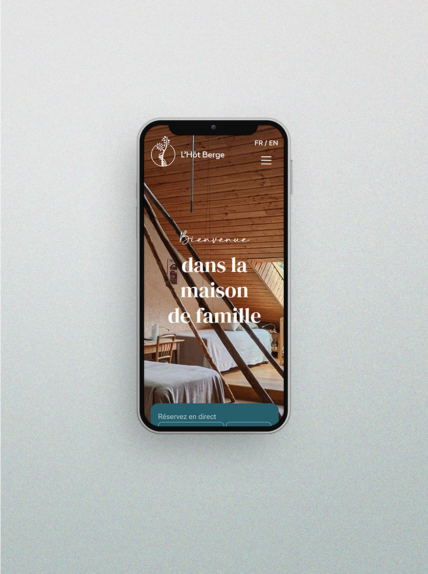 Alexandra Bourgouin - L'Hôt'Berge - site web mobile