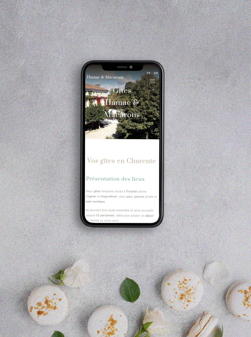 Alexandra Bourgouin - Hamac & Macarons - site web mobile