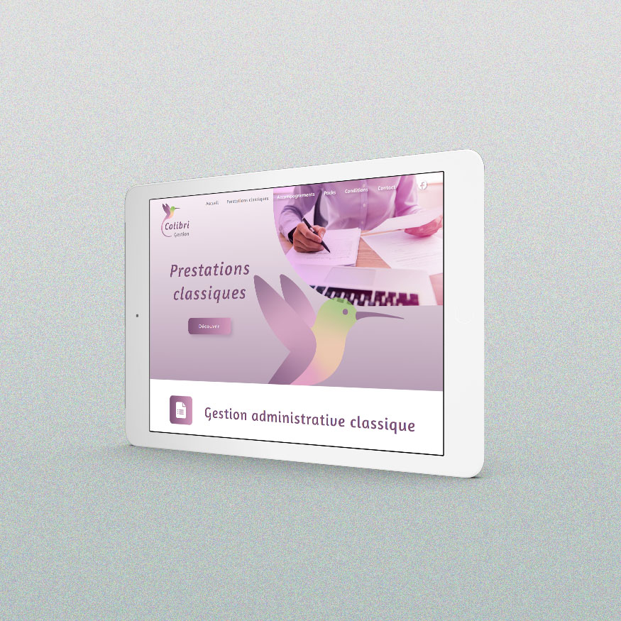 Colibri Gestion - site web - contenu - tablette